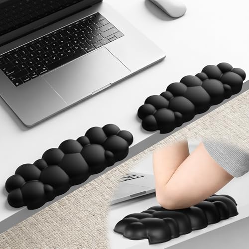 Laborio Elbow Pad for Desk, 2-Pack Cloud Elbow Rest(Black), Edge Arm Rest