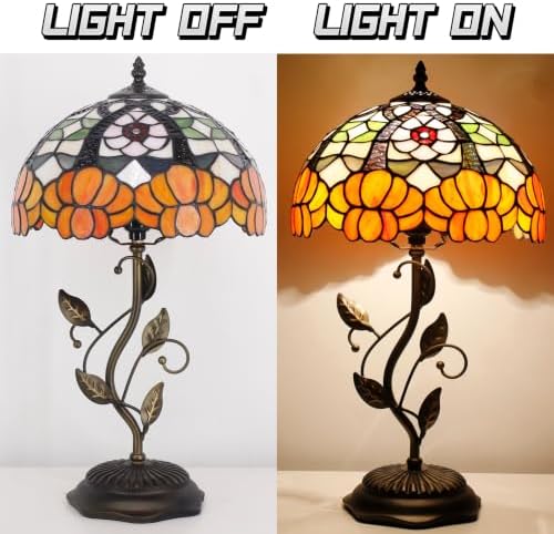 Tiffany Lamp Orange Blossom Stained Glass Table Lamp
