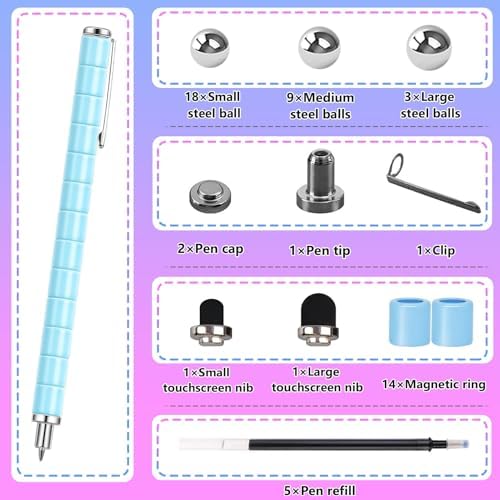 Fidget Pens Gifts for Teen Boys: Fathers Dad Gifts Office Desk Accessories for Men Women, Unique Birthday Gift for Teenage Girls, Cool Gadget Stuff Stress Relief Toys for Adults Office Worker Desk Toy