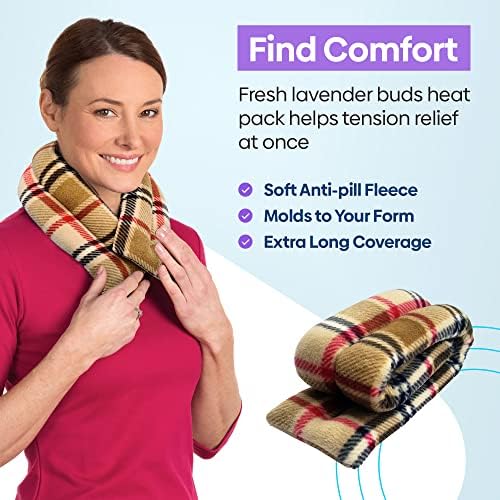 SunnyBay Lavender Heating Pad, Neck and Shoulder Wrap, 26x5 inch
