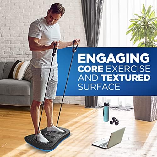 Serenelife Standing Desk Anti Fatigue Mat Wooden Wobble Balance Board Stability Rocker with Natural Hardwood Ergonomic Design Comfort Floor Mat for Standing Desks, Fitness Workout, and Stress Relief