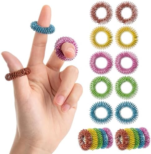 Mr. Pen- Spiky Sensory Rings, 10 Pack, Colorful