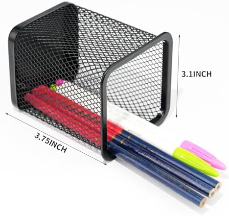 HSYMQ Pen Holder for Desk, Wire Mesh Pencil Cup Holder for Desk Organizer for Office Supplies
