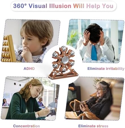 Desk-Fidget-Toys for Ferris-Wheels-Spinner: Metal Kinetic-Spinner 4mins, Cool-Gadgets for Kid Children Teen Adult EDC-Toy, ADHD Tools Cool-Stuff Stress Relief for Office Home School Christmas