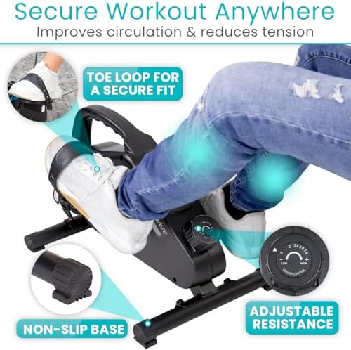 Vive Under Desk Bike Pedal Exerciser - Stationary Exercise Leg Peddler