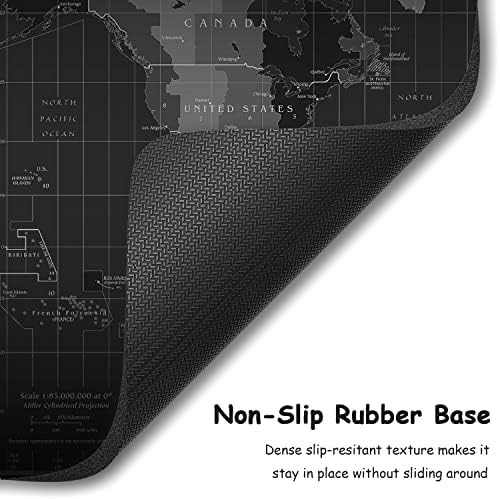 Dapesuom Small Mouse Pad, 6 x 8 Inch Thick Rubber Premium-Textured Non-Slip Portable & Washable Mini Mouse Mat for Women Men Wireless Laptops Keyboard Tray Gaming Work Computer Office Travel, Map