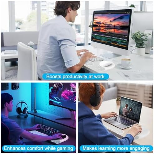 Gel Wrist Rest Mouse Pad Set, Ergonomic Support for Office Gaming