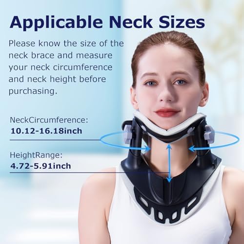 ALPHAY Neck Stretcher Cervical Traction, Neck Braces for Neck Pain and Support, Adjustable Cervical Traction Devices for Home Use, Neck Decompression Device and Revive Cervical Spine
