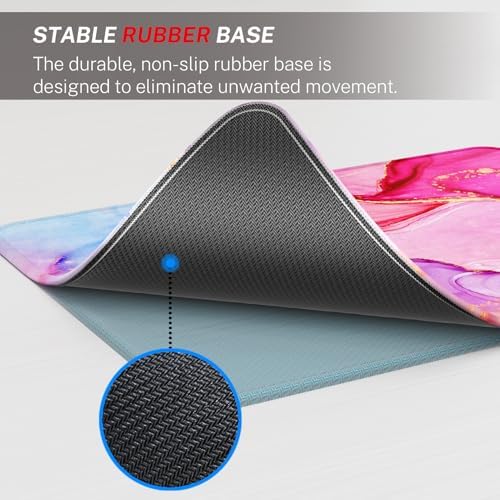 MROCO Essential Office & Gaming Mouse Pad, 8.5 x 11 Inch, Pink Marble
