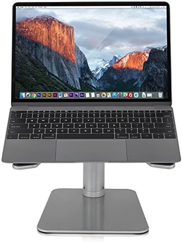 Mount-It! Adjustable Height Laptop Stand for Desk, Ergonomic Laptop Riser for 11–15 Inch Laptops, Tilted Desktop Lift with Anti-Slip Platform, Up to 33 lbs