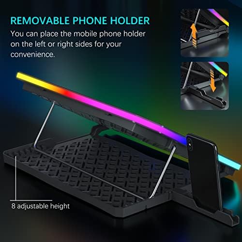 TopMate C12 Laptop Cooling Pad RGB Gaming Notebook Cooler for Desk/Lap Use