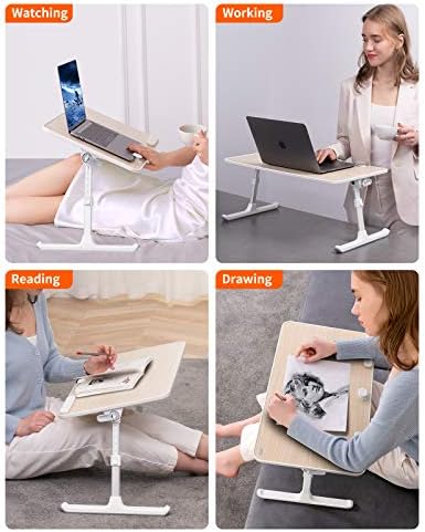 Laptop Desk for Bed, SAIJI Lap Desks Bed Trays for Eating Writing