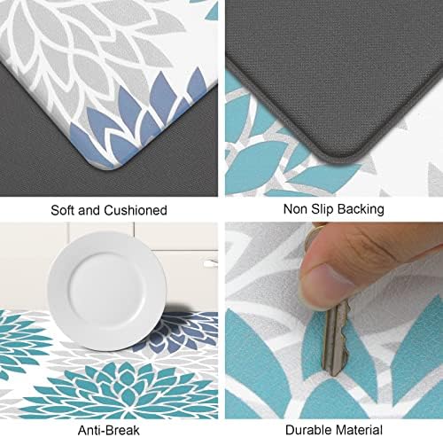 HEBE Anti Fatigue Kitchen Rugs Set of 2, Cushioned Kitchen Mats for Floor