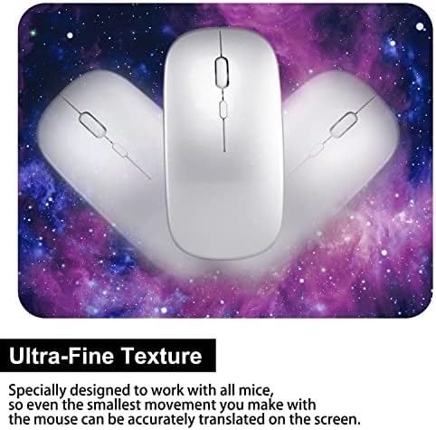 Small Mouse Pad 6 x 8 Inch, Audimi Mini Mouse Pad Thick for Laptop Wireless Mouse Home Office Travel, Portable & Washable (Purple Galaxy)