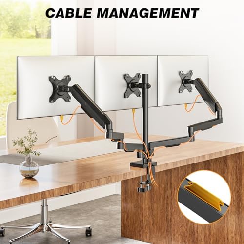TVON Triple Monitor Stand & Monitor Arm Desk Mount up to 32 Inches