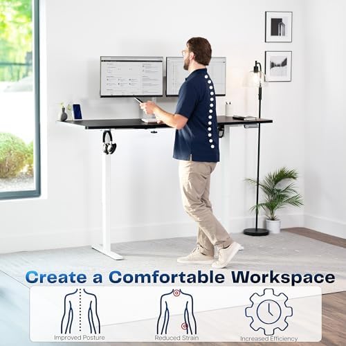 VIVO Black 71 x 30 in Standing Desk, DESK-KIT-1W7B