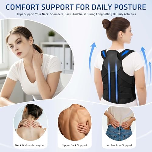 Posture Corrector Back Brace for Women Men Full Back Support Adjustable