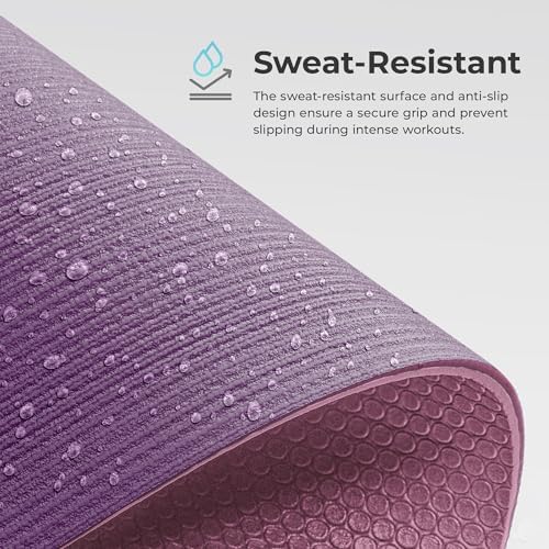 Sunny Health & Fitness Exercise Yoga Mats - Non-Slip Support for Home & Gym