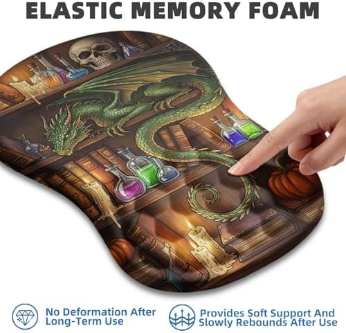 Ergonomic Mouse Pad with Wrist Rest, Memory Foam Wrist Support,Massage Bump
