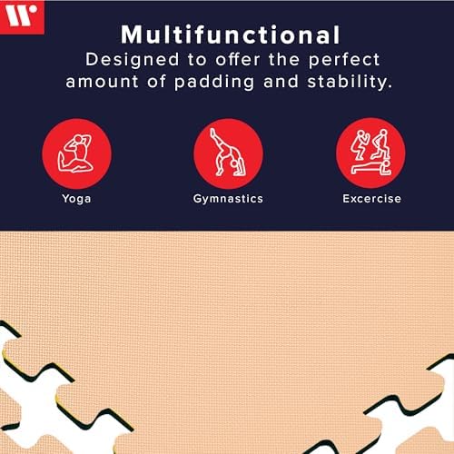 We Sell Mats 3/8" Thick Multipurpose EVA Foam Exercise Floor Mat, Interlocking Tiles, Anti-Fatigue for Home or Gym