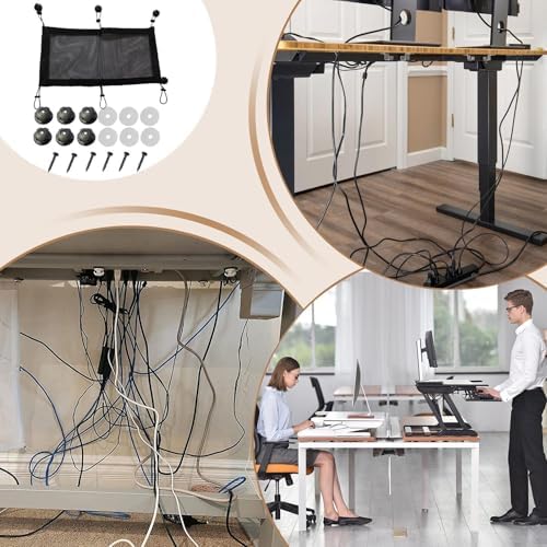 Cable Management Under Desk Space-Saving Large Capacity Adjustable