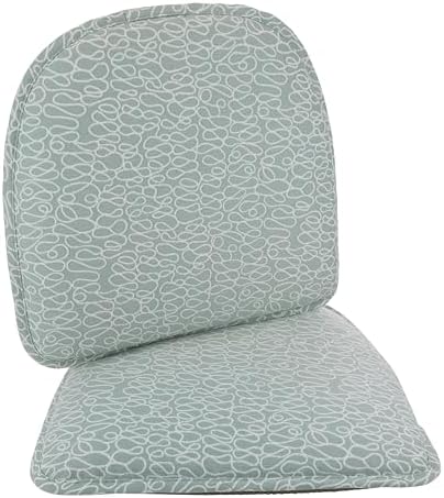 Klear Vu Raindrop The Gripper Non Slip Chair Cushions, Soft & Comfortable Seat Pad, Sitting Pillow for Kitchen, Dining or Office, 2 Count (Pack of 1), Scribble Spa
