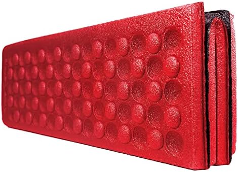 AceCamp 3940 Portable Lightweight Mini Waterproof Folding Mat, Foam Sitting Pad for Outdoor Activities, Foldable Kneeling and Seat Cushion for Comfort, Red