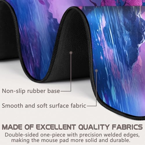 Mouse Pad Gaming - Desk Mat for Keyboard and Mouse - Large Mouse Pads for Desk, Gaming Mousepad with Non-Slip Base, Desks Pad (31.5" X 11.8") for Game, Office and Home
