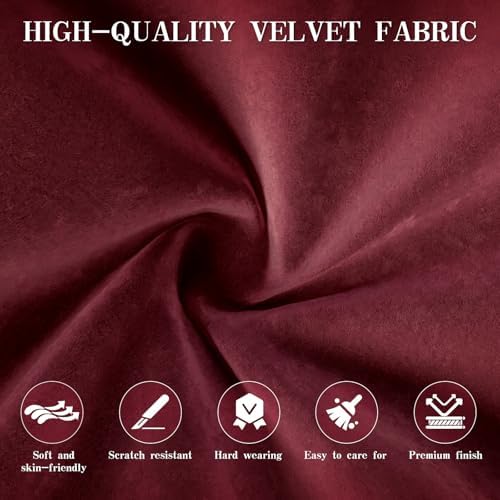 Ferghana Velvet Gaming Chair, 20.5 Inch Extra Wide Seat, Fire Embroidery Ergonomic High Back Computer Chair with Footrest, Massage Lumbar Support Reclining Gaming Chair for Adults, Red