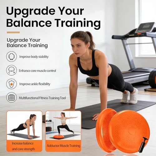Wobble Cushion Core Balance Disc, Adults Air Wobble Board Balance Ball, Balance Board Seat for Kids, Flexible Seating for All Age Balance Pad