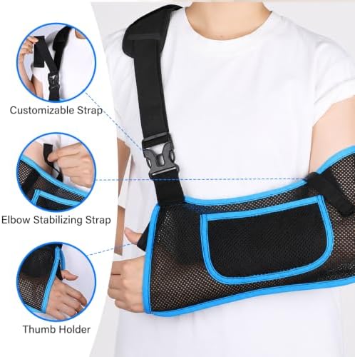 mosago Arm Sling, Lightweight Breathable Mesh Shoulder Immobilizer, Large