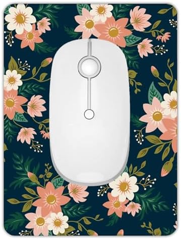 Small Mouse Pad, Mini Mouse Pad 6 X 8 Inch with Non-Slip Rubber Base for Keyboard Tray Laptops Wireless Mouse Home Office Travel, Washable & Portable (Spring Summer Flowers)