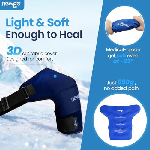 NEWGO Shoulder Ice Pack, FSA Eligible, Darck Blue, XL