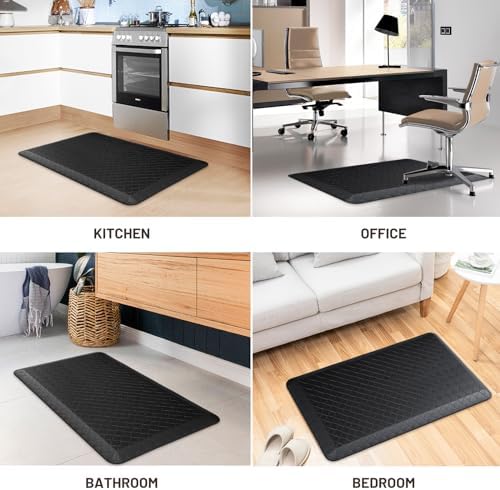 HappyTrends Kitchen Floor Mat - 4/5 Inch Thick Anti-Fatigue Kitchen Rug