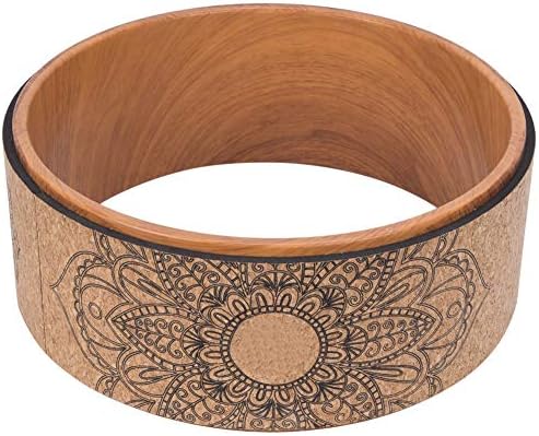 GLOGLOW Back Pain Relief Yoga Wheel, 5mm Thick PU Rubber