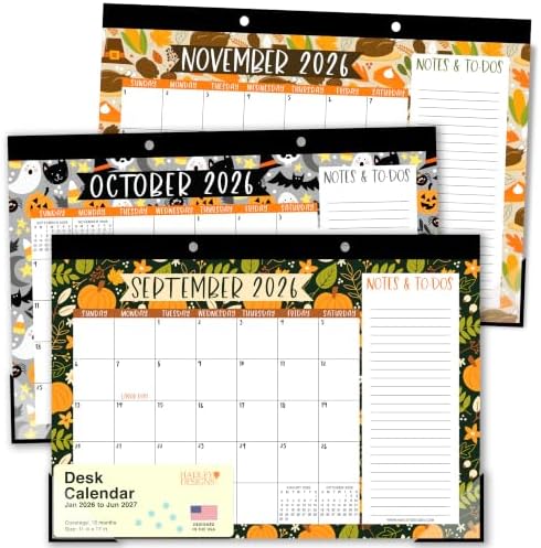 Large Desk Calendar 2026 - Desktop Calendar 2026-2027