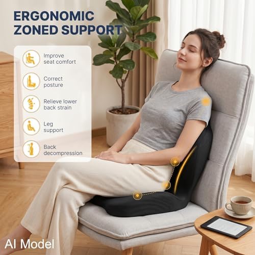Ergonomic Memory Foam Seat Cushion with Back Support