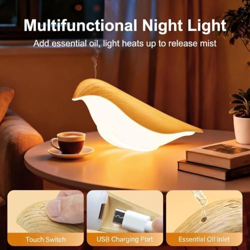 Cordless Bird Lamp,Touch Desk Lamp
