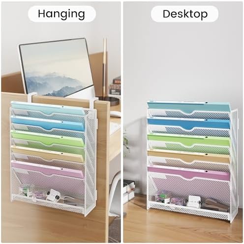 Hanging Wall File Organizer 6-Tier Wall Mount Mail Organizer