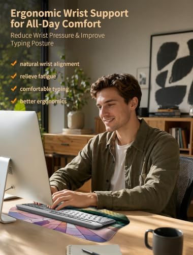 Ergonomic Keyboard Wrist Rest Pad with Wrist Support Sea Sunrise