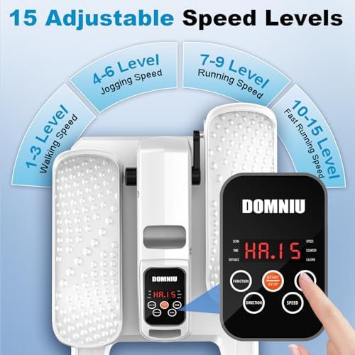 Under Desk Elliptical Machine, Electric Elliptical as Seen on TV for Seniors Adults with 15 Adjustable Speed, Quiet & Portable Electric Seated Pedal Exerciser for Home Office