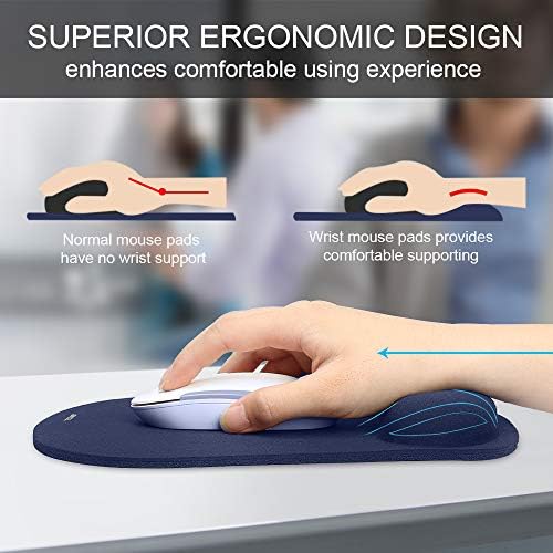TECKNET Ergonomic Mouse Pad with Wrist Support