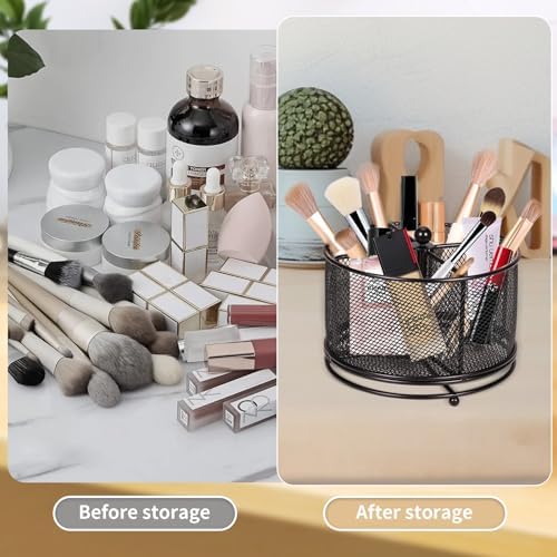 Pen Holder for Desk,360° Rotating Mesh Desk Organizer