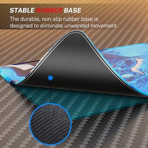 MROCO Essential Office & Gaming Mouse Pad, 8.5 x 11 Inch, Blue Waves