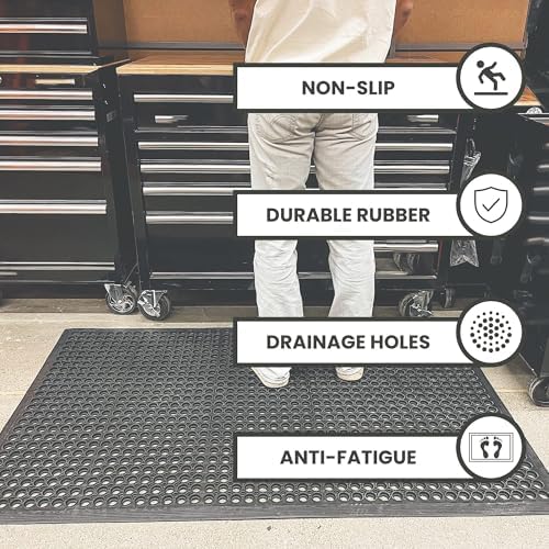 Envelor Anti Fatigue Bar Mat, Non Slip Kitchen Floor Door Mat, 36 x 60 in