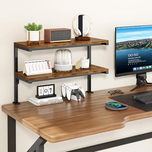 IBUYKE Clamp on Desk Shelf, 22.8” Large Desk Extender Shelves UTMZ010H