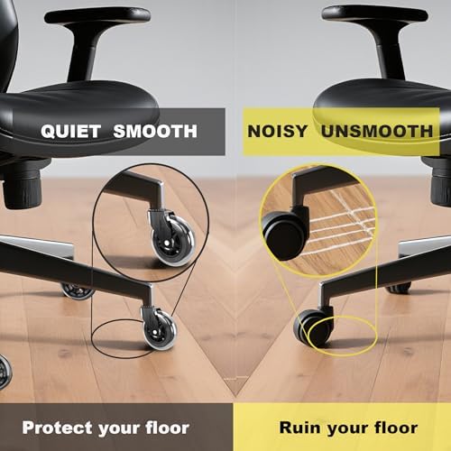 Office Chair Wheels Replacement Rubber Chair Casters Heavy Duty