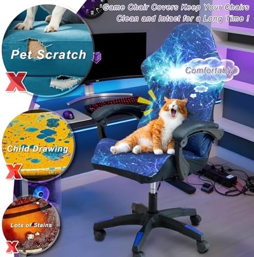 Gaming Chair Covers, 3D Printing One-piece Fit Cat Scratch Proof