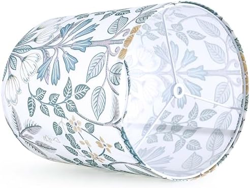GO&SO Lamp Shades Set of 2,10" D x 10" H,Small Drum,Blue Green Floral