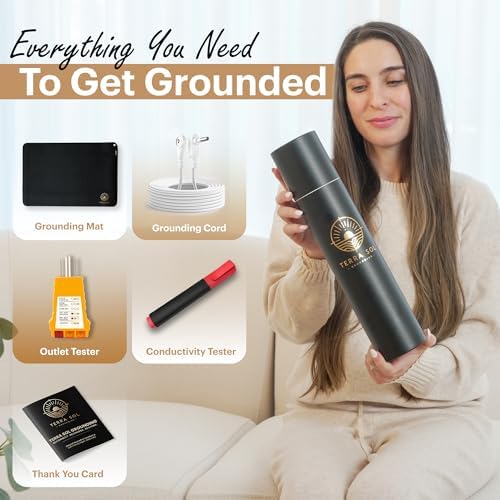 Terra Grounding Mat for Feet, 24x16", Outlet & Pen Tested, No PEMF or Power